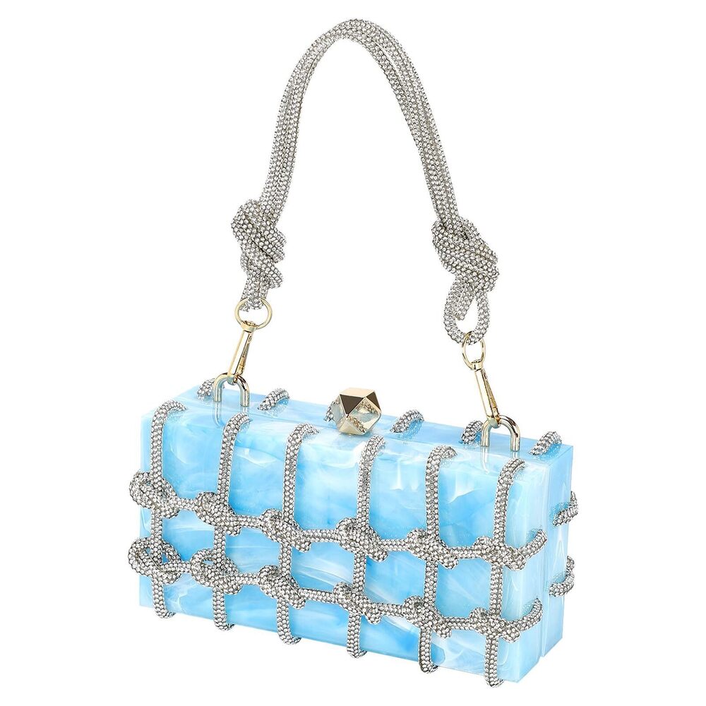 9351 Evening Bags Acrylic Clutch Purse Marbling Bag Wedding Prom Party